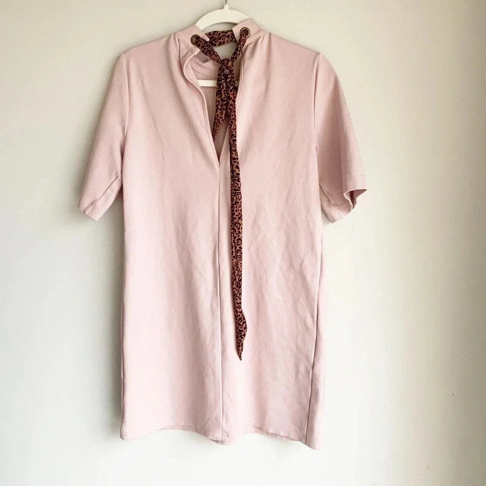 Free People Size S Pink Westhill Mini Shift Dress New! - Picture 7 of 8